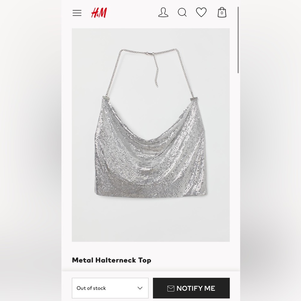 Metal Halterneck Top H&M